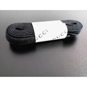 GUCCI Black cotton Shoelaces replacement spare for sneakers 1 Pair | NWOT